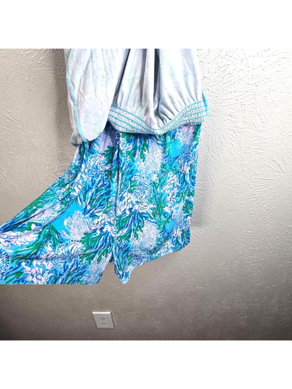 Lilly Pulitzer Skort Dress Blue Pink Sleeveless Tropical Floral Summer Vacation - Picture 7 of 11